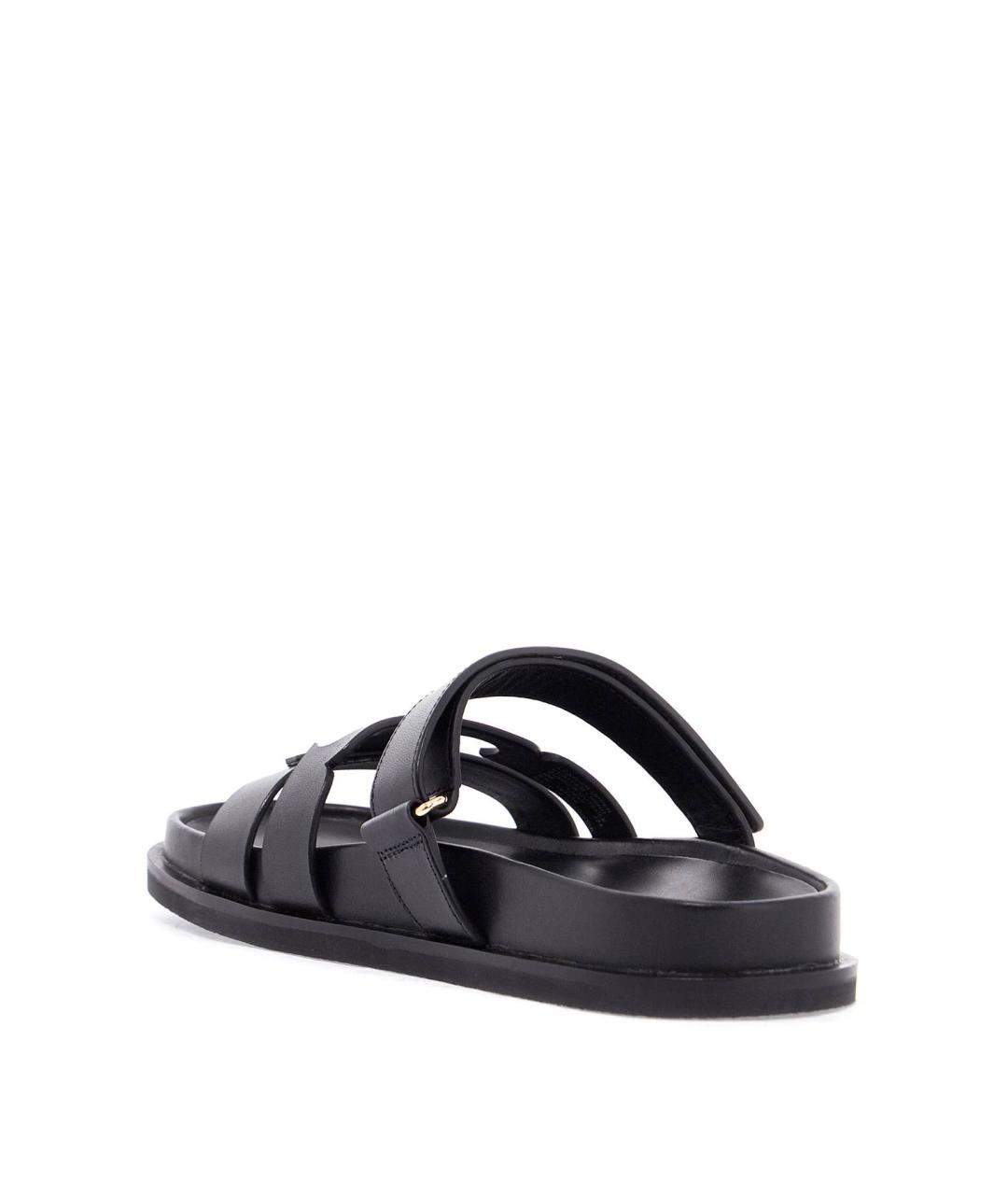 TORY BURCH Черные кожаные сандалии, фото 4