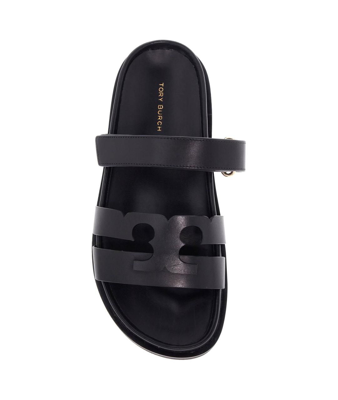 TORY BURCH Черные кожаные сандалии, фото 3