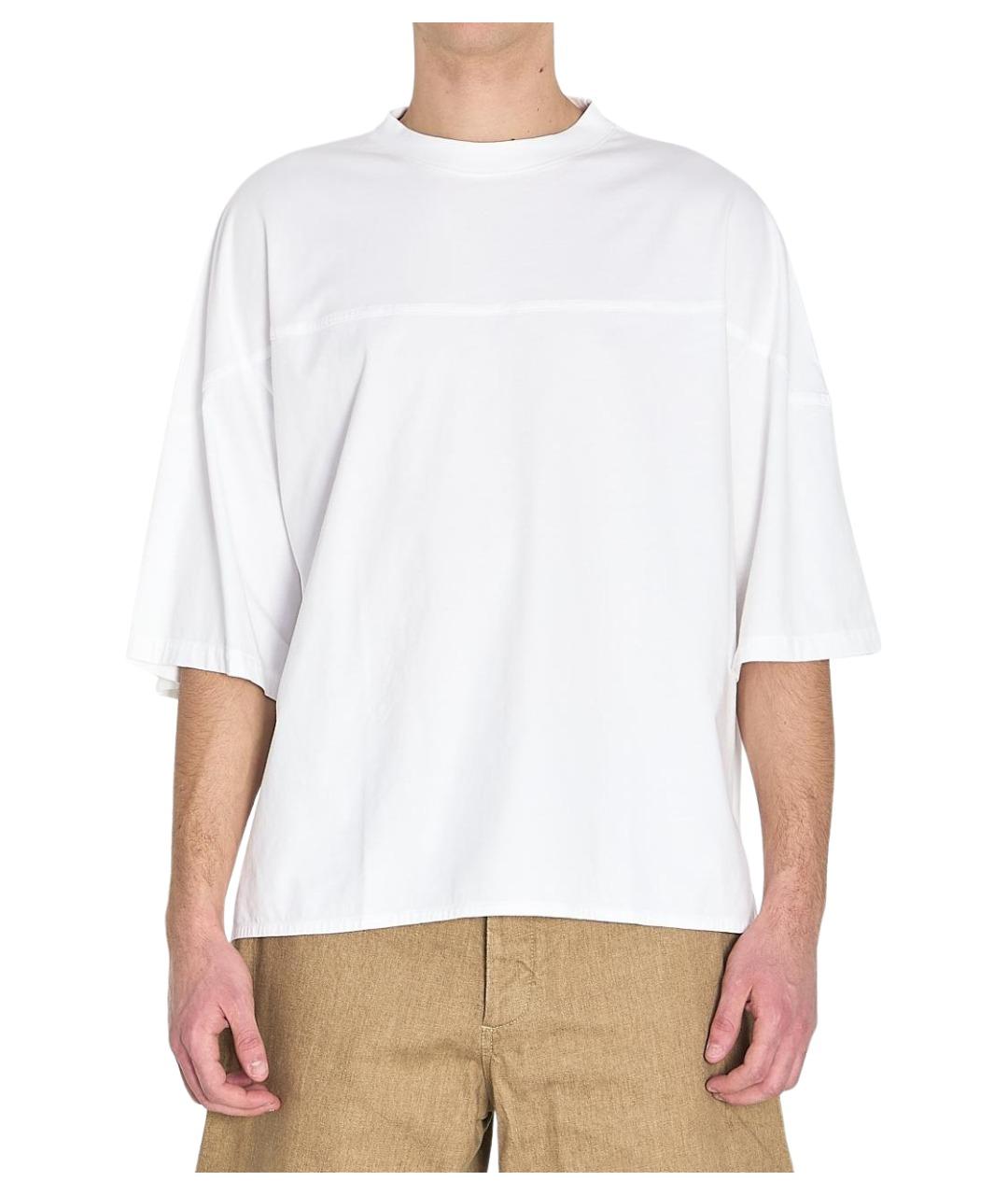 JACQUEMUS Белая хлопковая футболка, фото 1