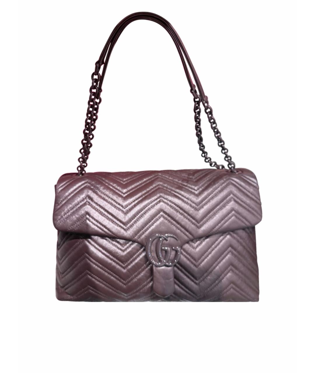 GUCCI Коричневая кожаная сумка с короткими ручками, фото 1