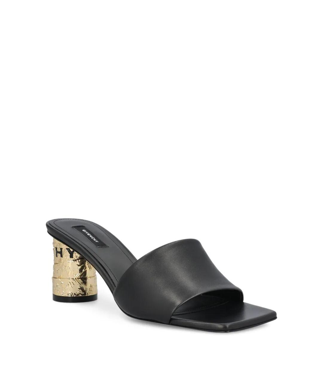 GIVENCHY Черные кожаные мюли, фото 3