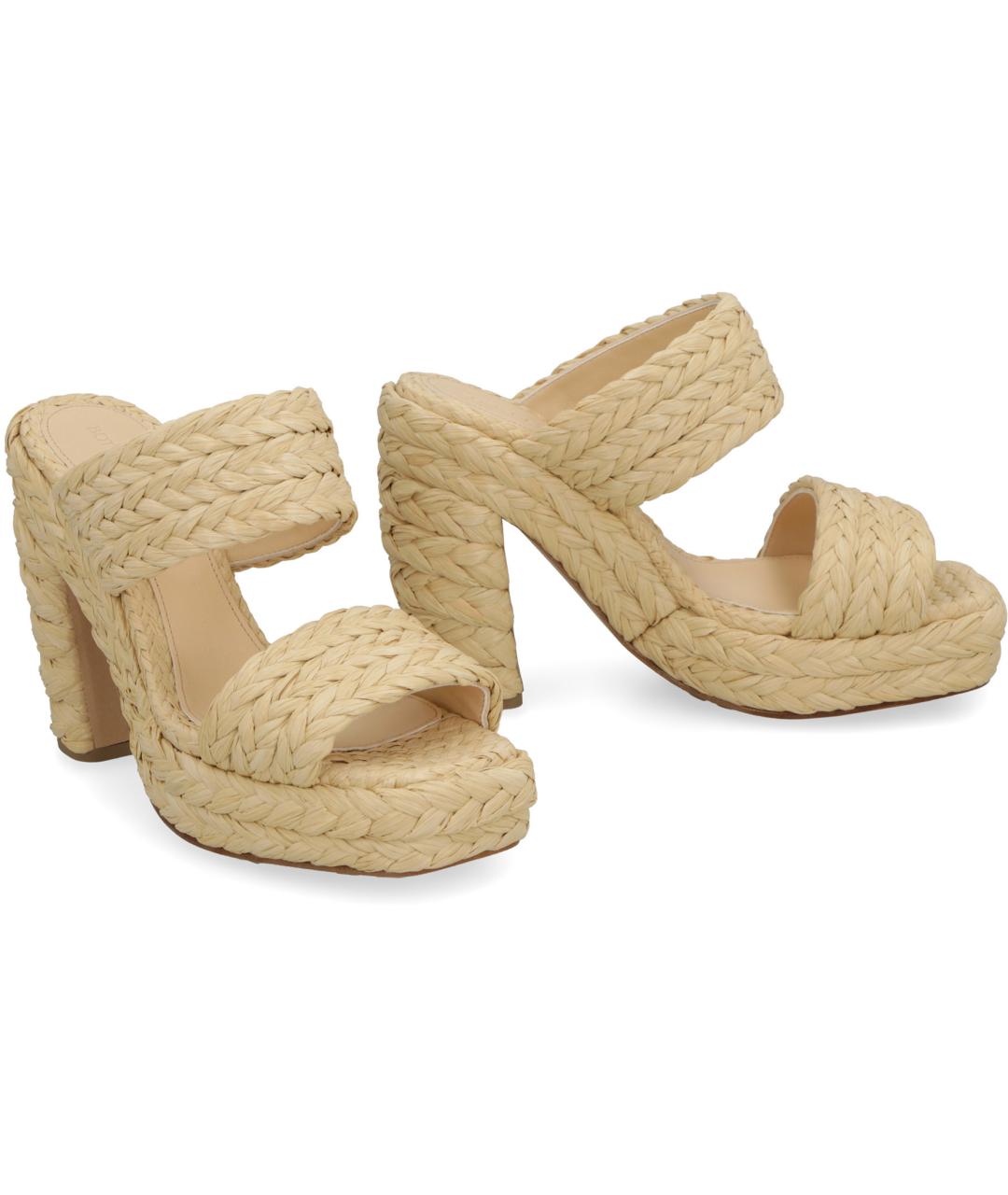 BOTTEGA VENETA Бежевые мюли, фото 3