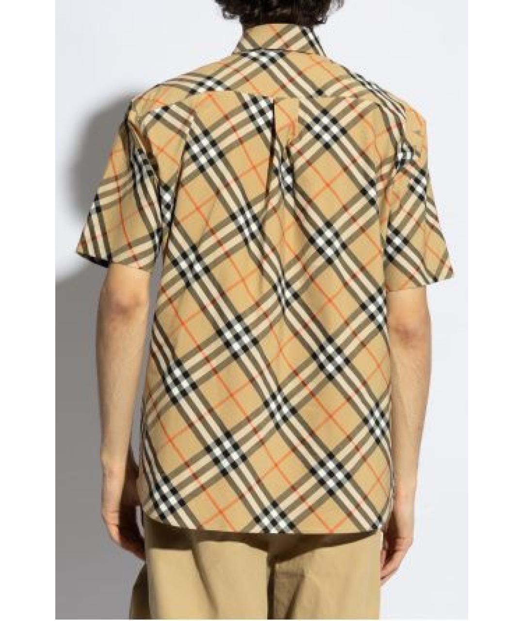 BURBERRY Бежевая хлопковая кэжуал рубашка, фото 3