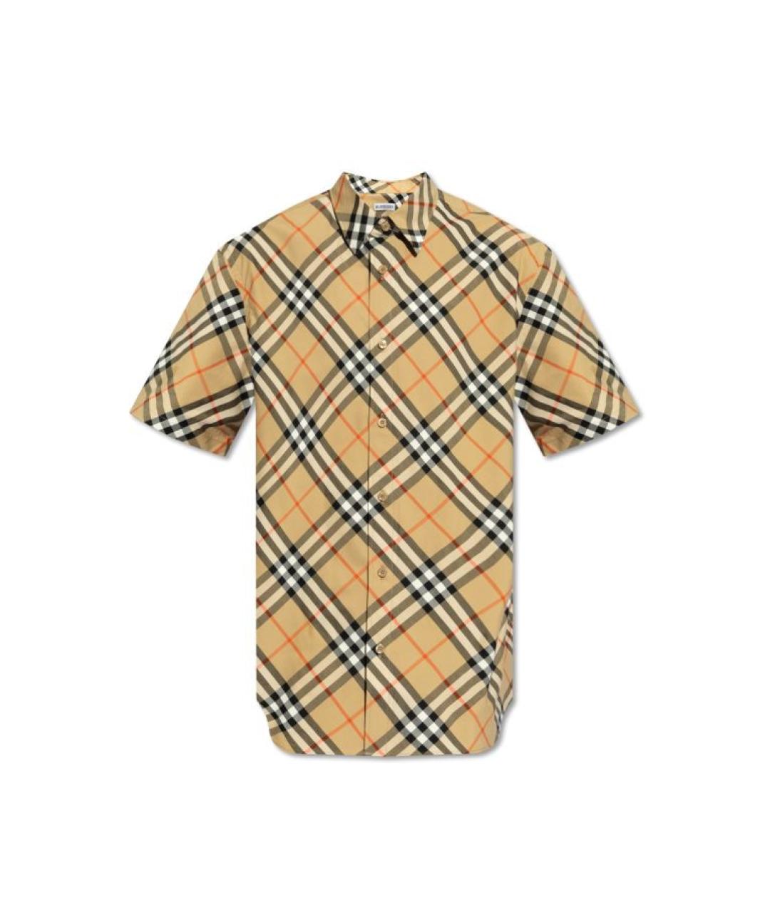 BURBERRY Бежевая хлопковая кэжуал рубашка, фото 1