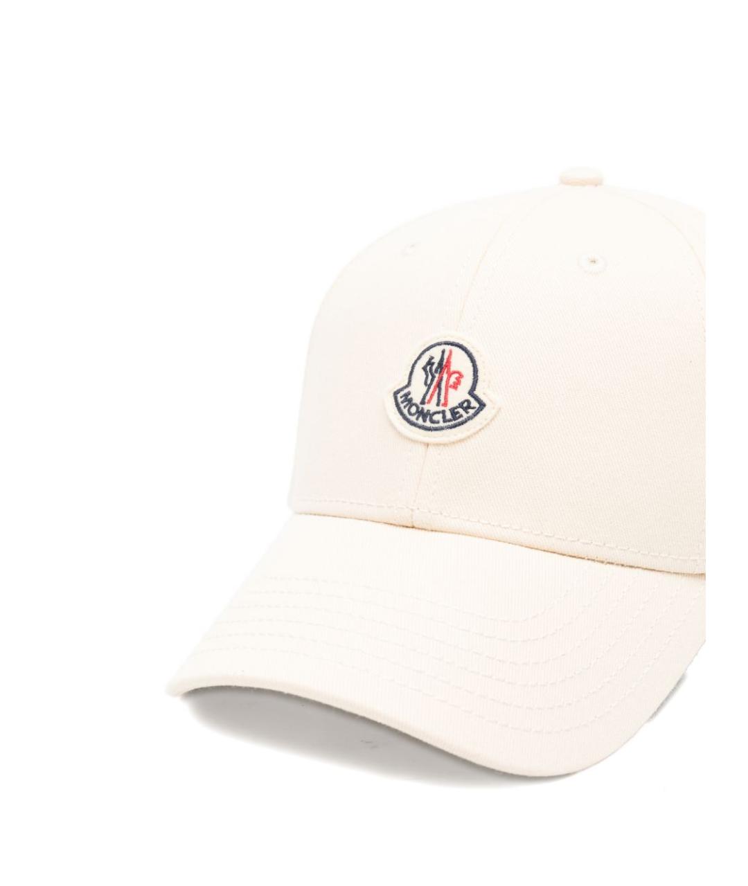 MONCLER Бежевая хлопковая кепка, фото 2