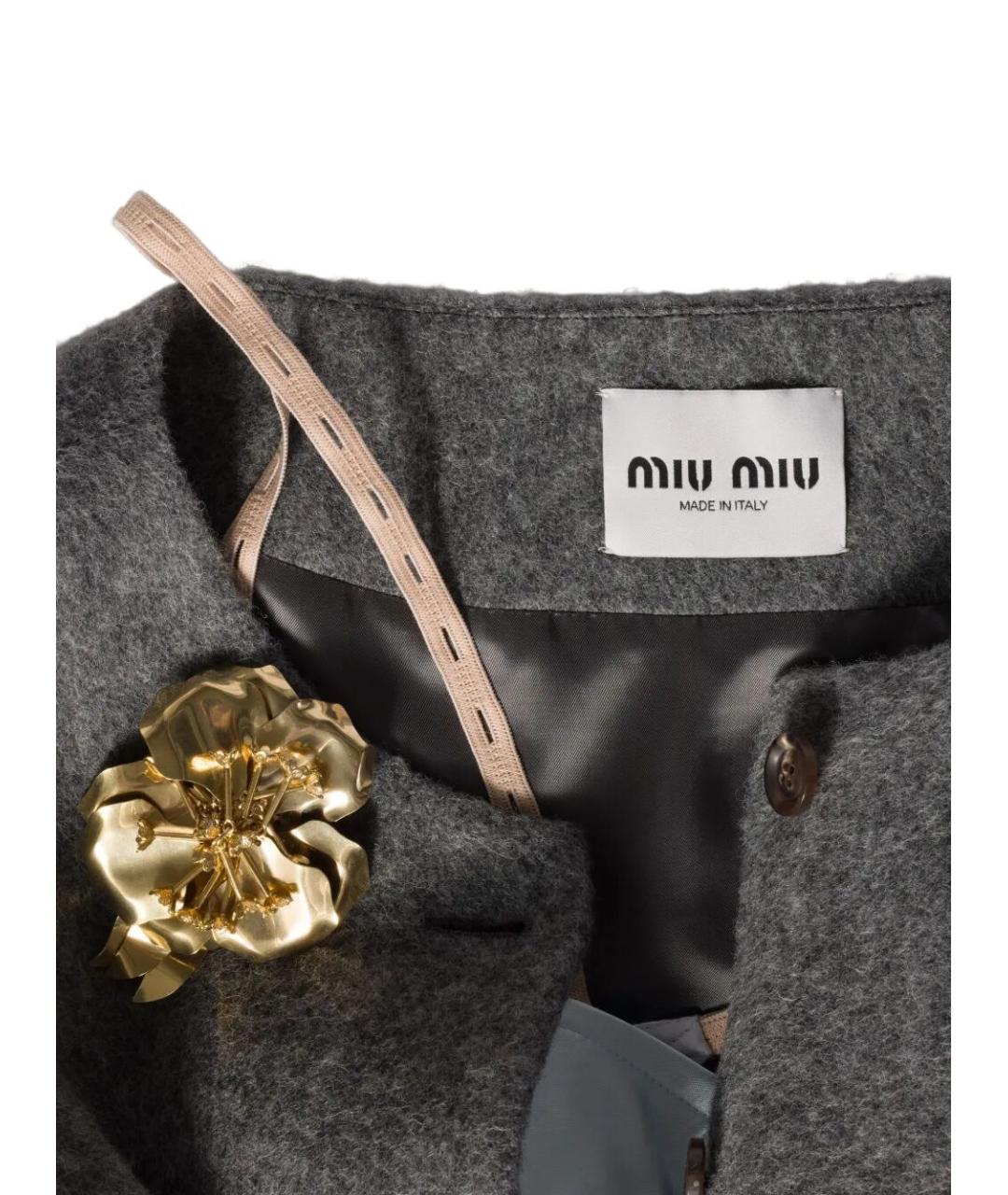 MIU MIU Золотая металлическая булавка / брошь, фото 2