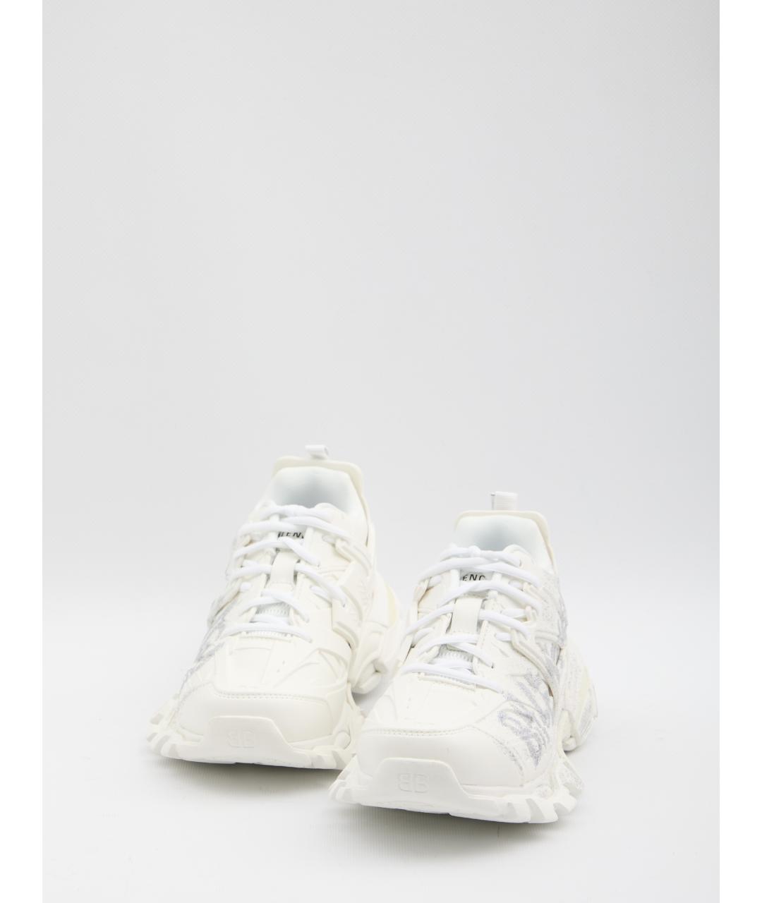 BALENCIAGA Белые кожаные кроссовки, фото 5