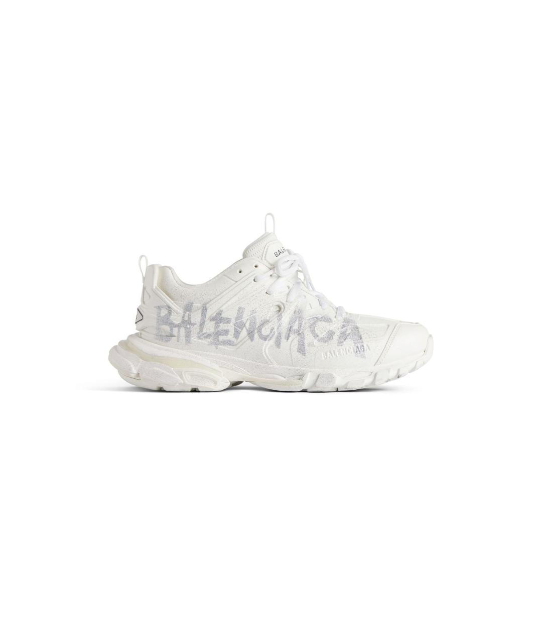 BALENCIAGA Белые кожаные кроссовки, фото 1