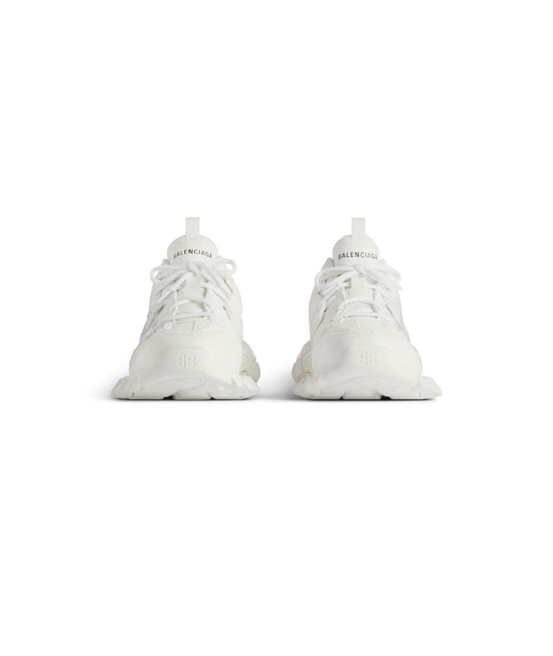 BALENCIAGA Белые кожаные кроссовки, фото 3