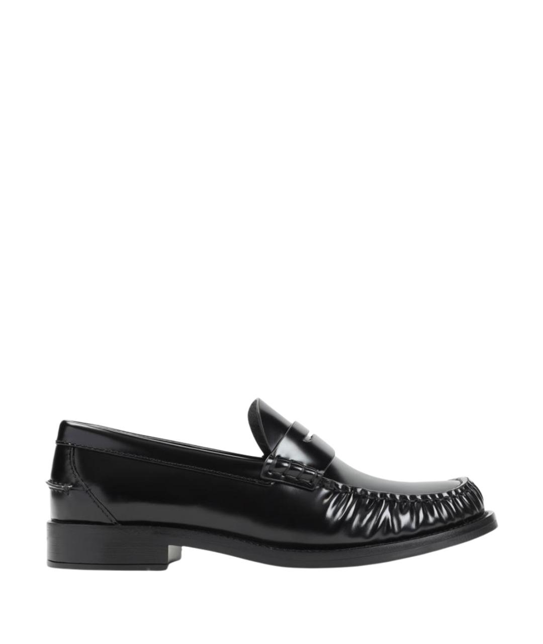 PRADA Черные кожаные лоферы, фото 1