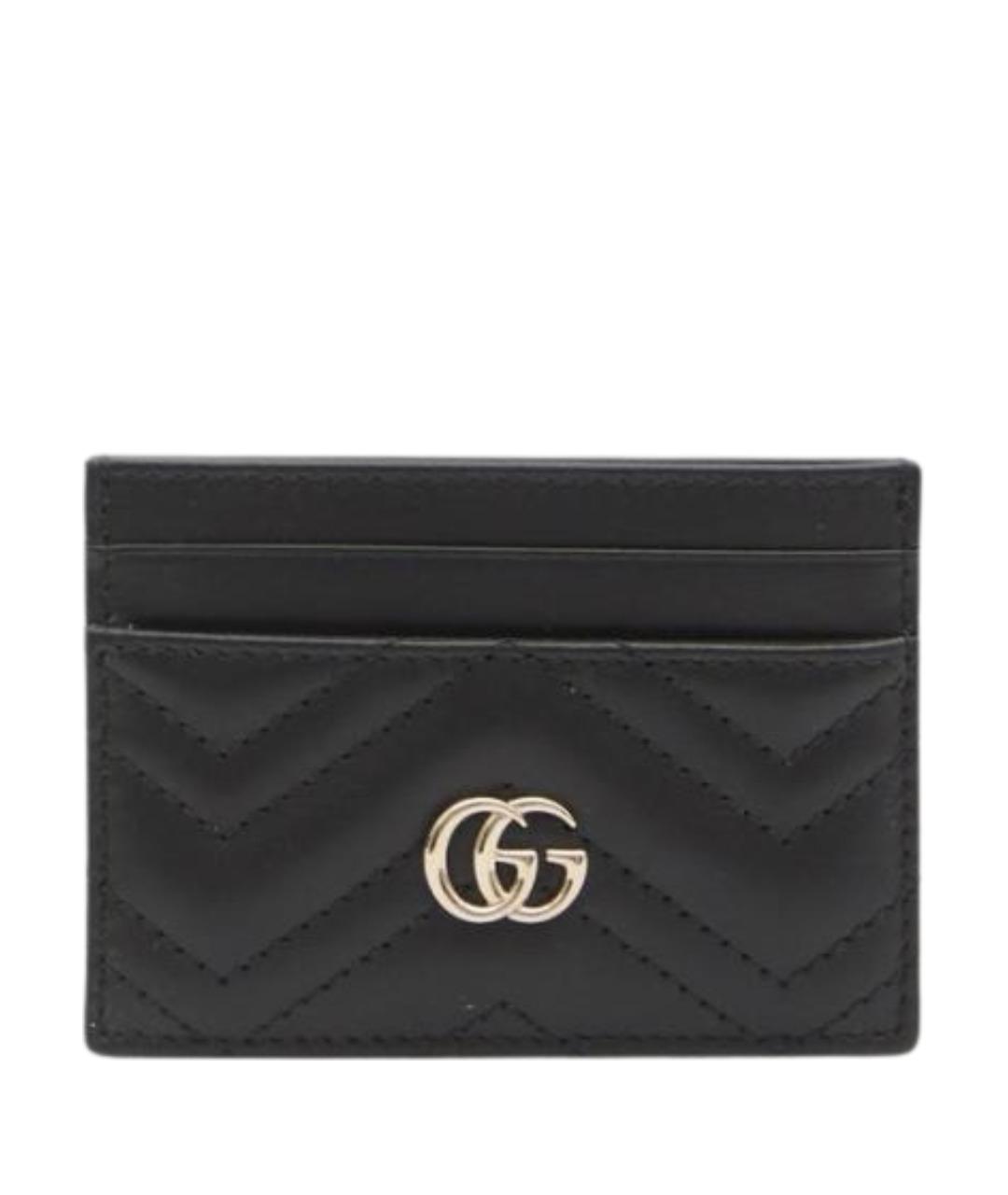 GUCCI Черный кожаный кардхолдер, фото 1
