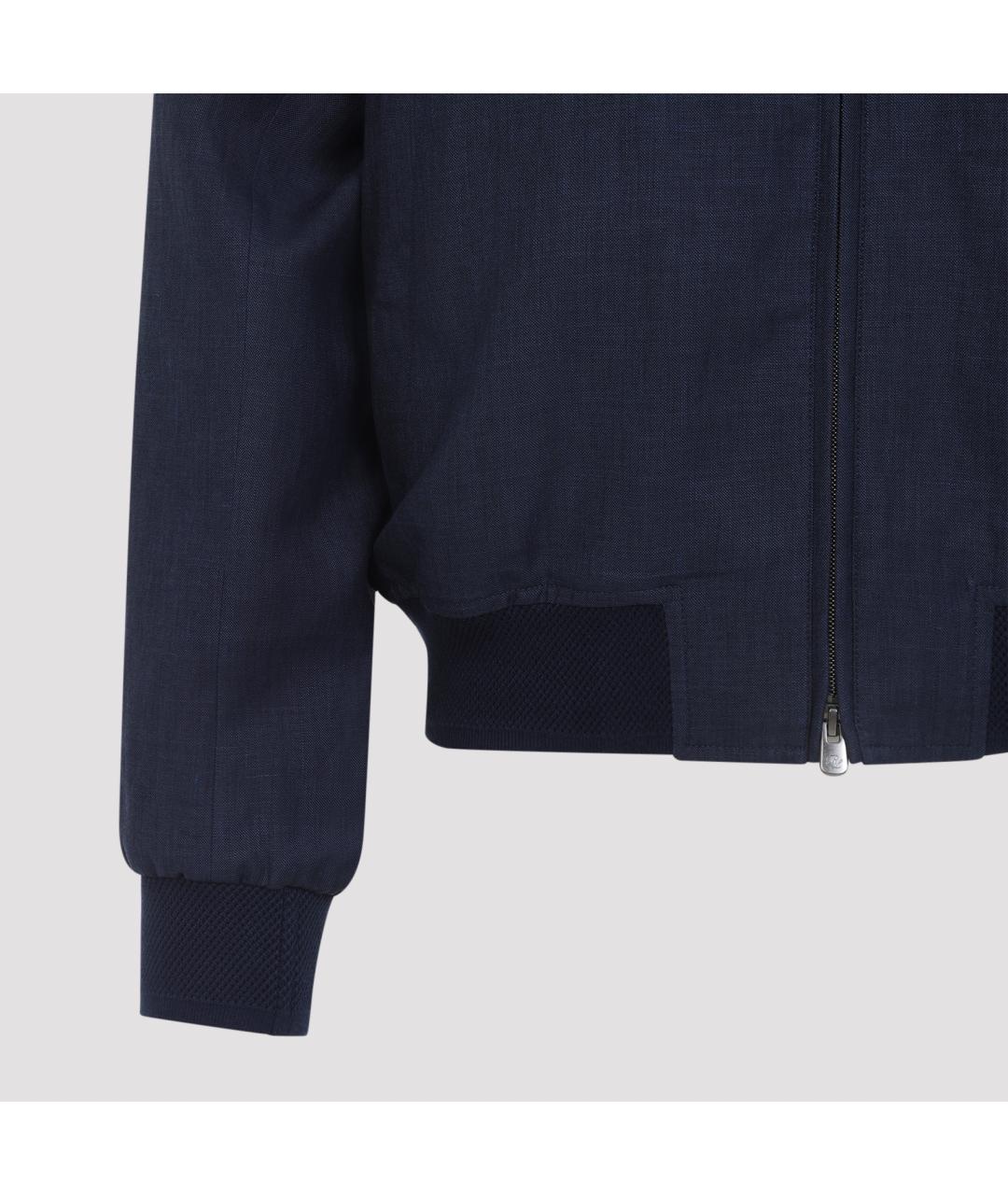 RALPH LAUREN PURPLE LABEL Темно-синяя шерстяная куртка, фото 3