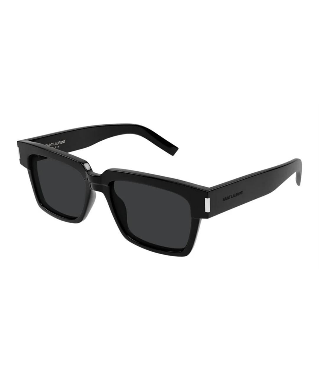 SAINT LAURENT Черные пластиковые солнцезащитные очки, фото 1