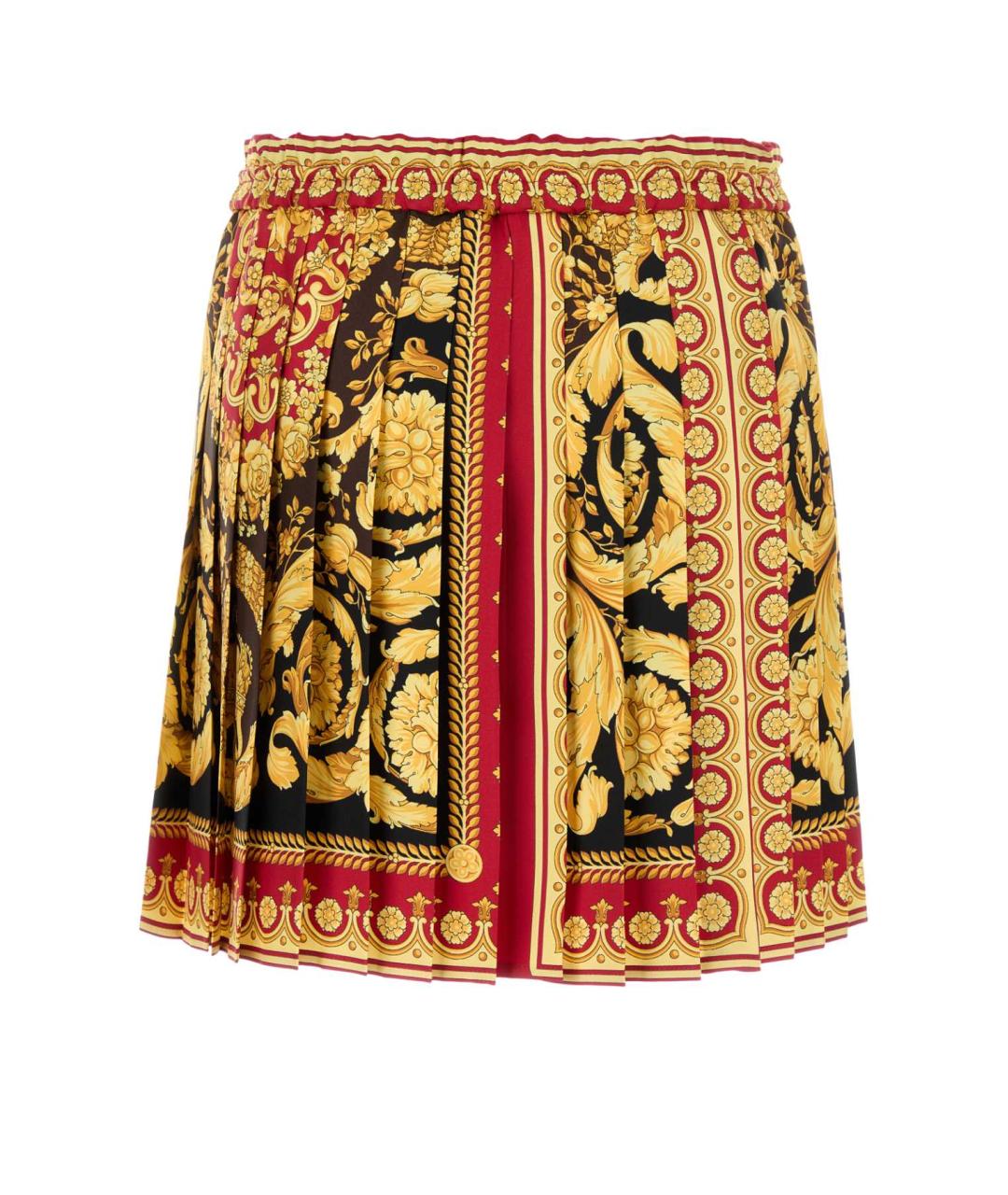 VERSACE Мульти шелковая юбка мини, фото 2