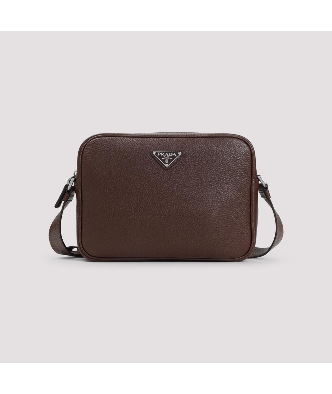 PRADA Коричневая кожаная сумка через плечо, фото 2
