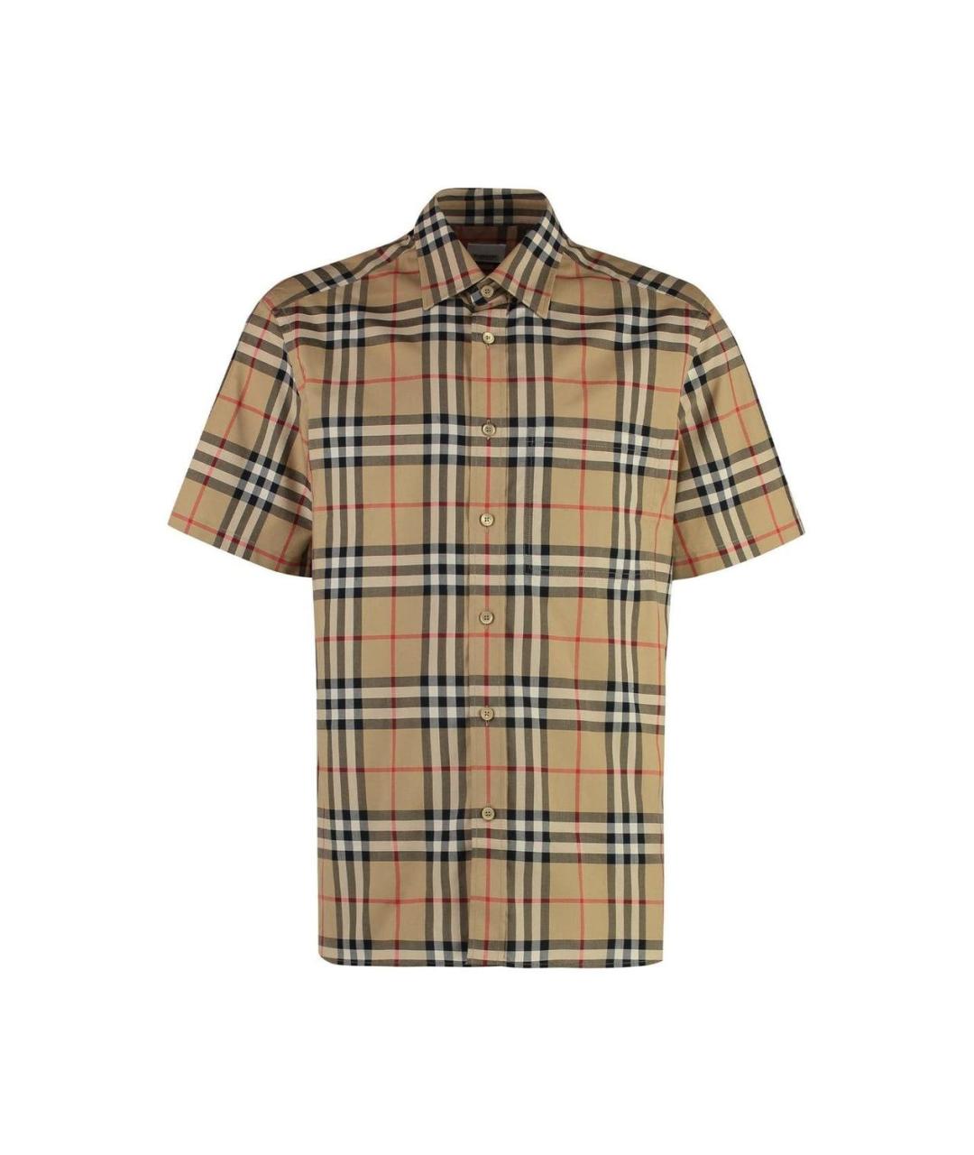 BURBERRY Бежевая хлопковая кэжуал рубашка, фото 1