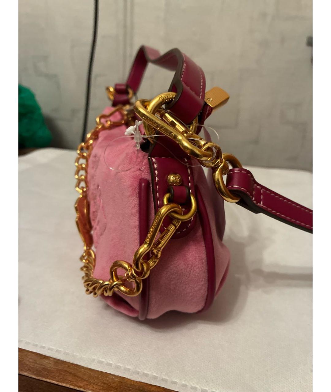 JUICY COUTURE Розовая тканевая сумка с короткими ручками, фото 3