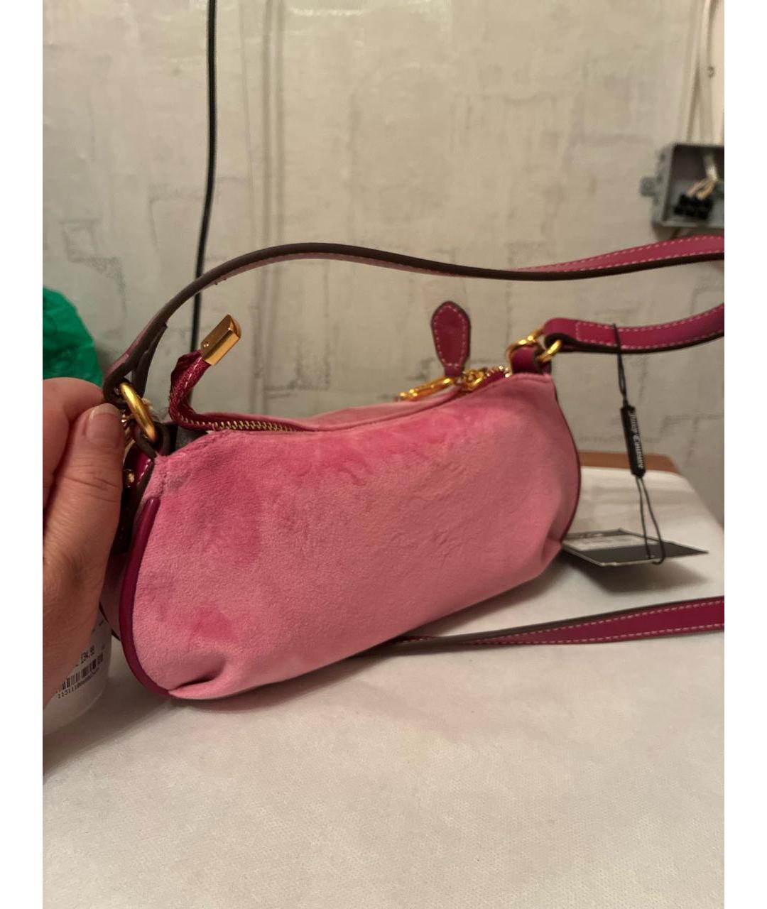 JUICY COUTURE Розовая тканевая сумка с короткими ручками, фото 5