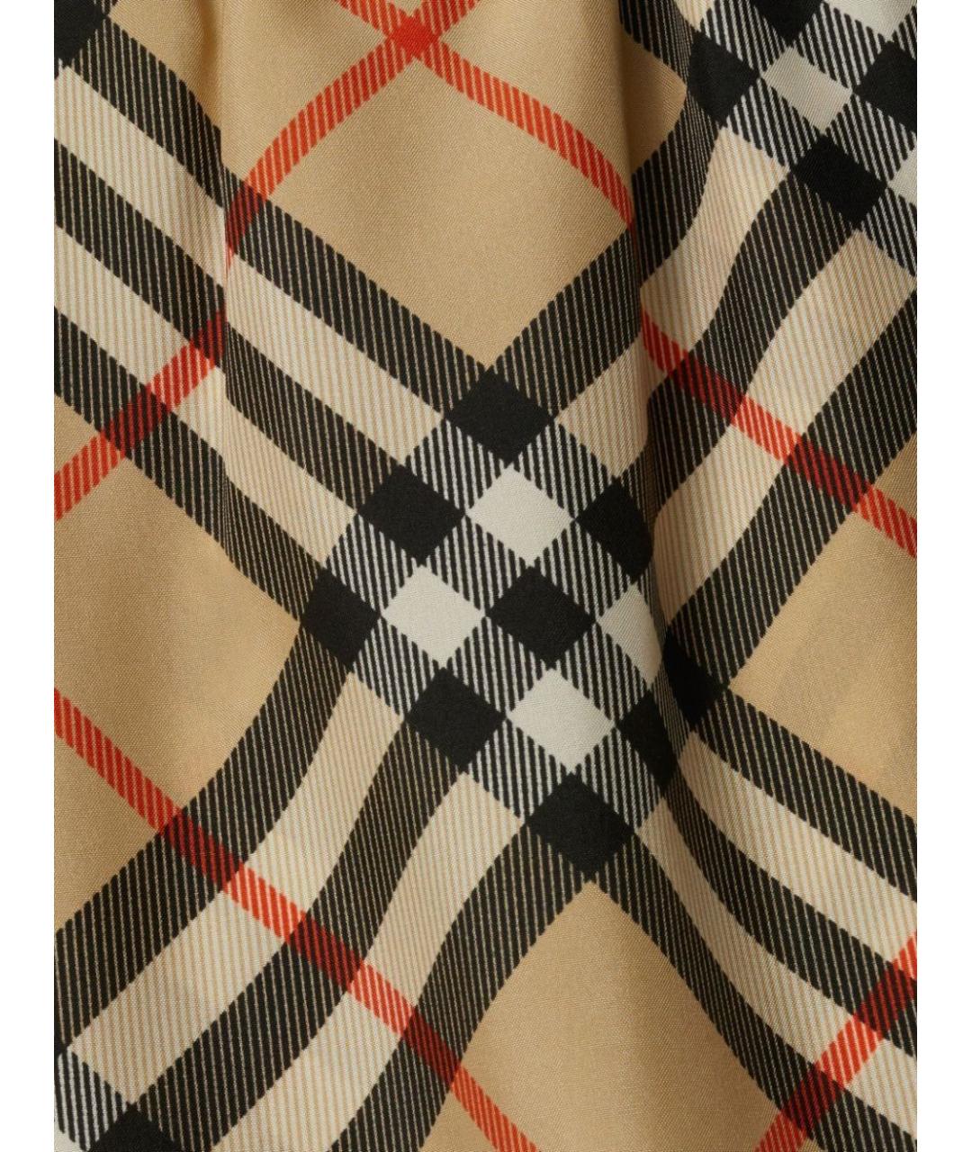 BURBERRY Бежевые шелковые шорты, фото 3