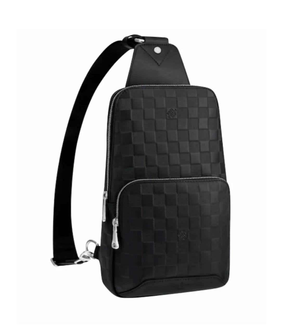 LOUIS VUITTON Черная кожаная сумка на плечо, фото 1