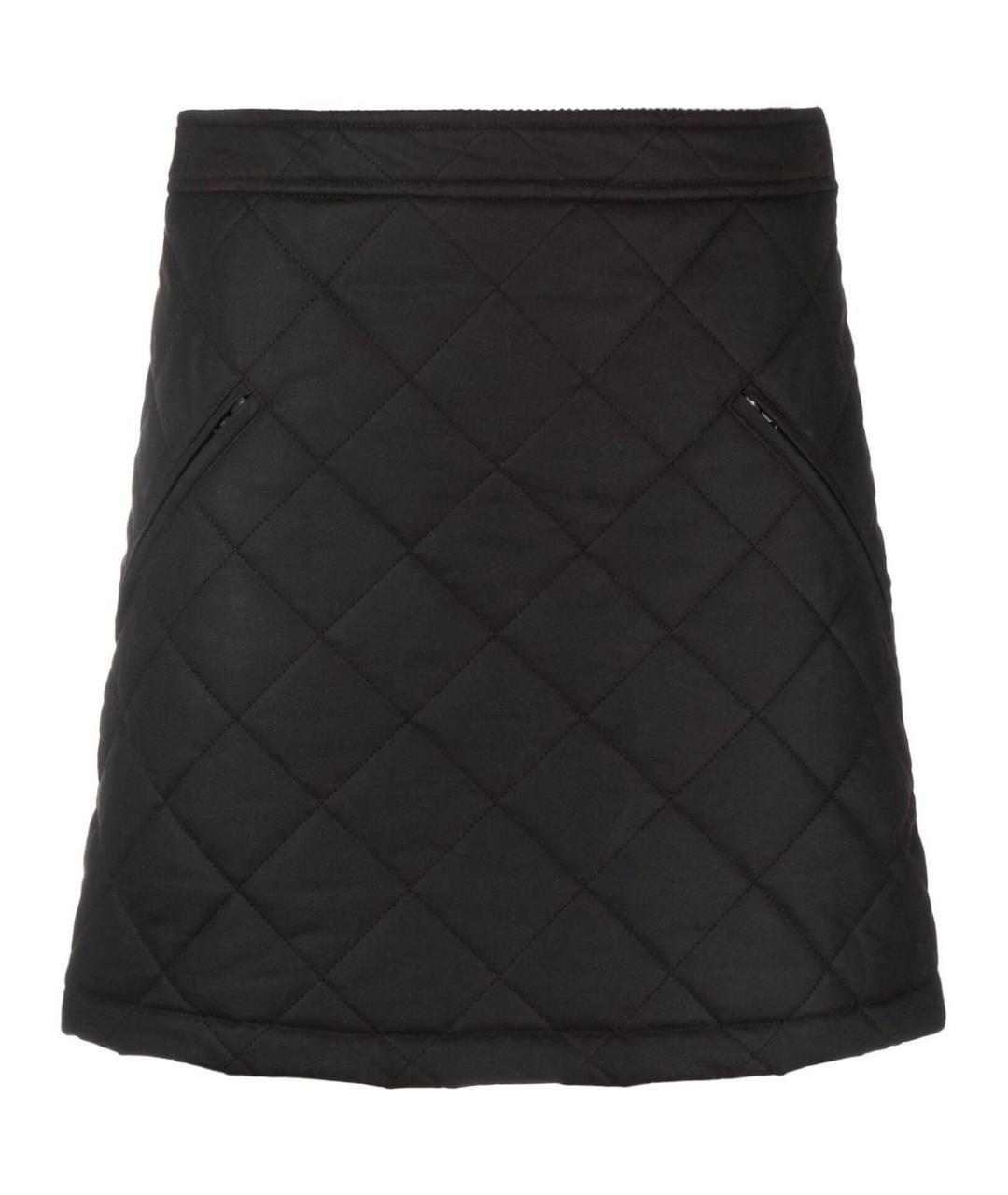 BURBERRY Коричневая хлопковая юбка мини, фото 1