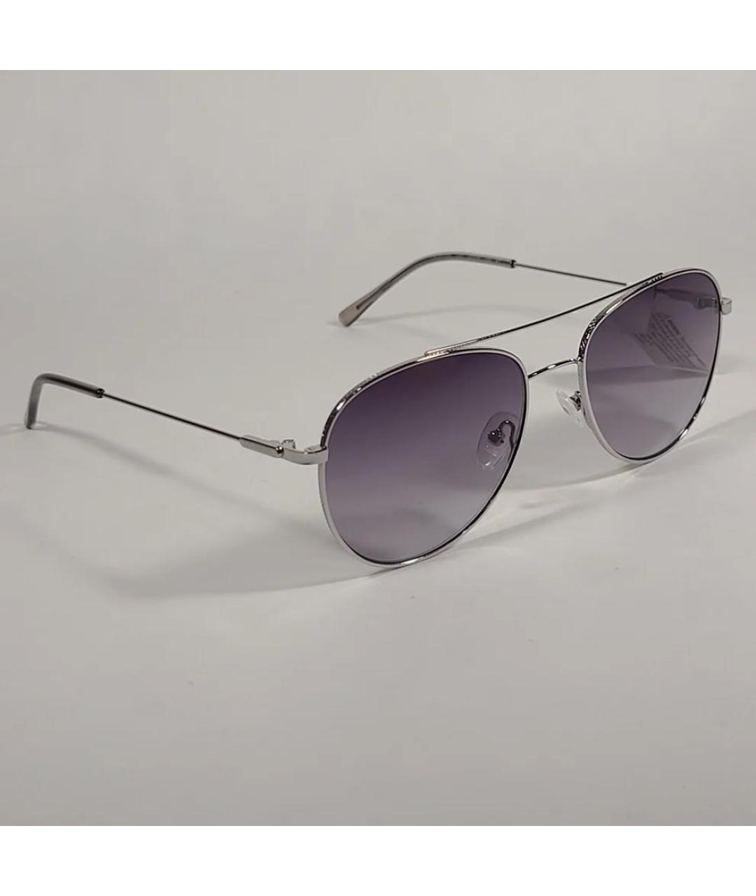 CALVIN KLEIN Серебряные металлические солнцезащитные очки, фото 6