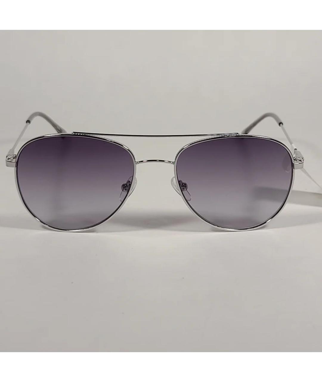 CALVIN KLEIN Серебряные металлические солнцезащитные очки, фото 4