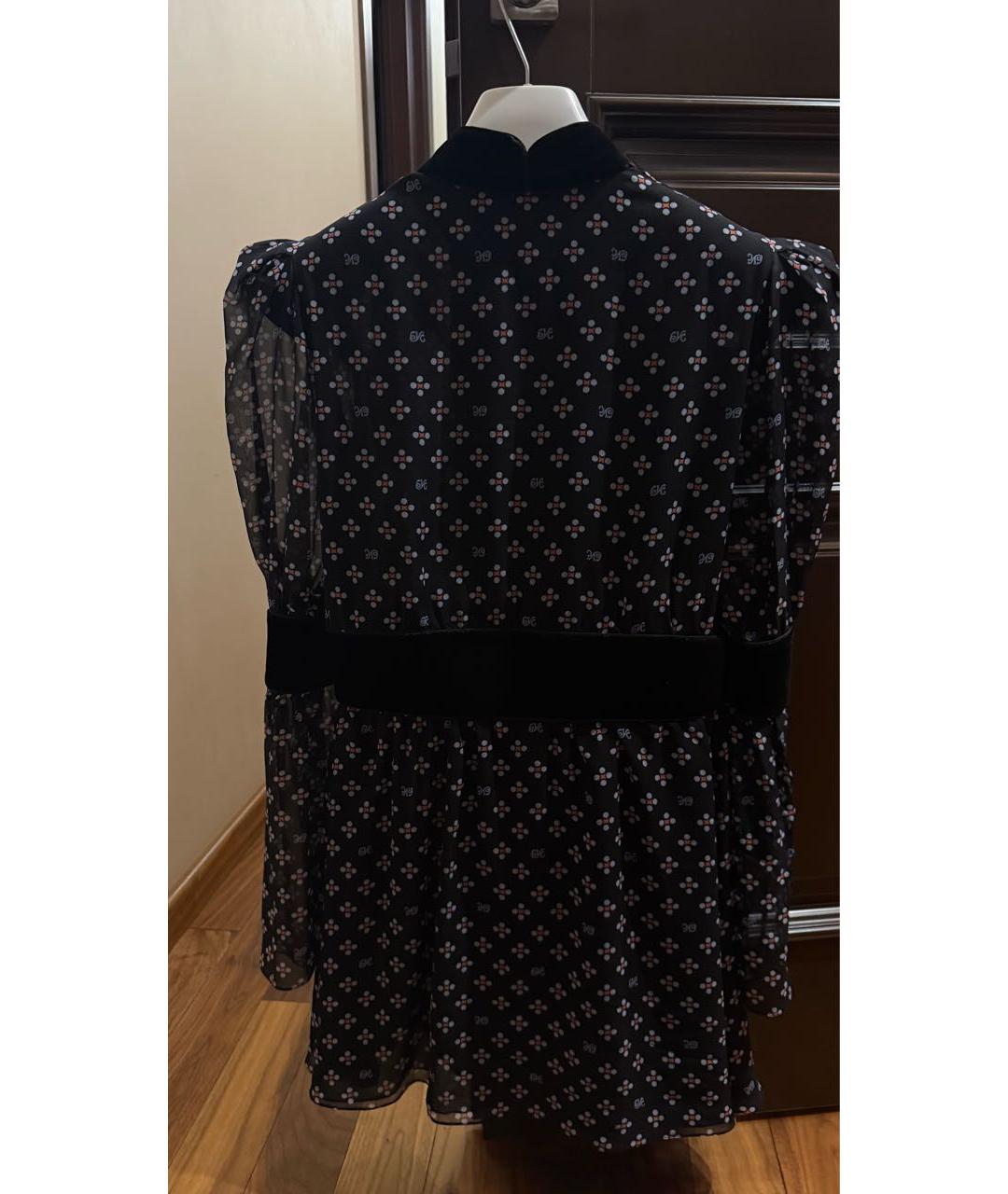 ULYANA SERGEENKO Черное вискозное коктейльное платье, фото 2