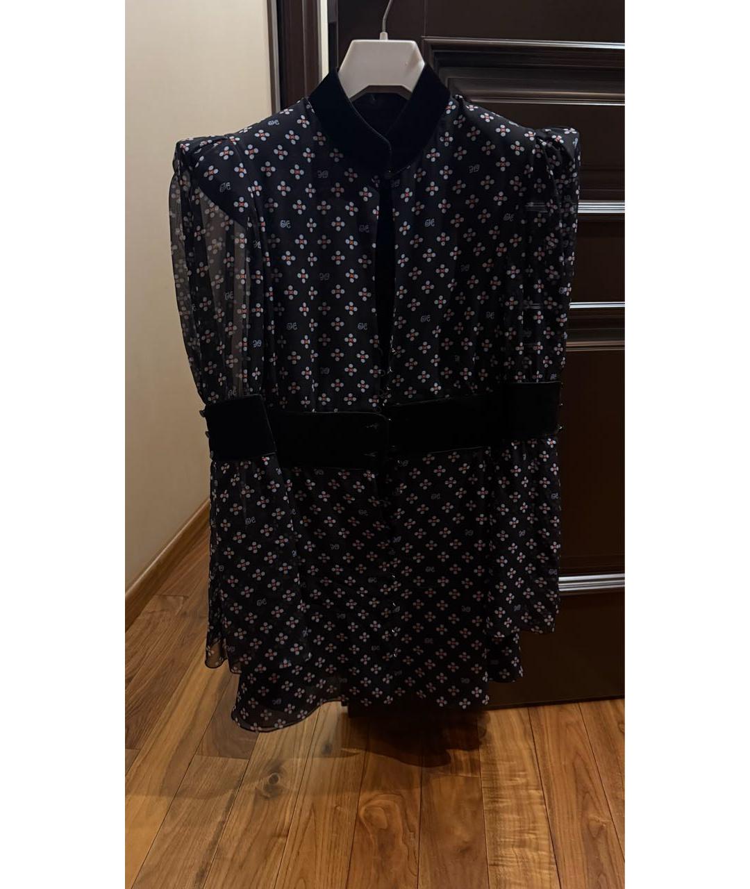 ULYANA SERGEENKO Черное вискозное коктейльное платье, фото 6