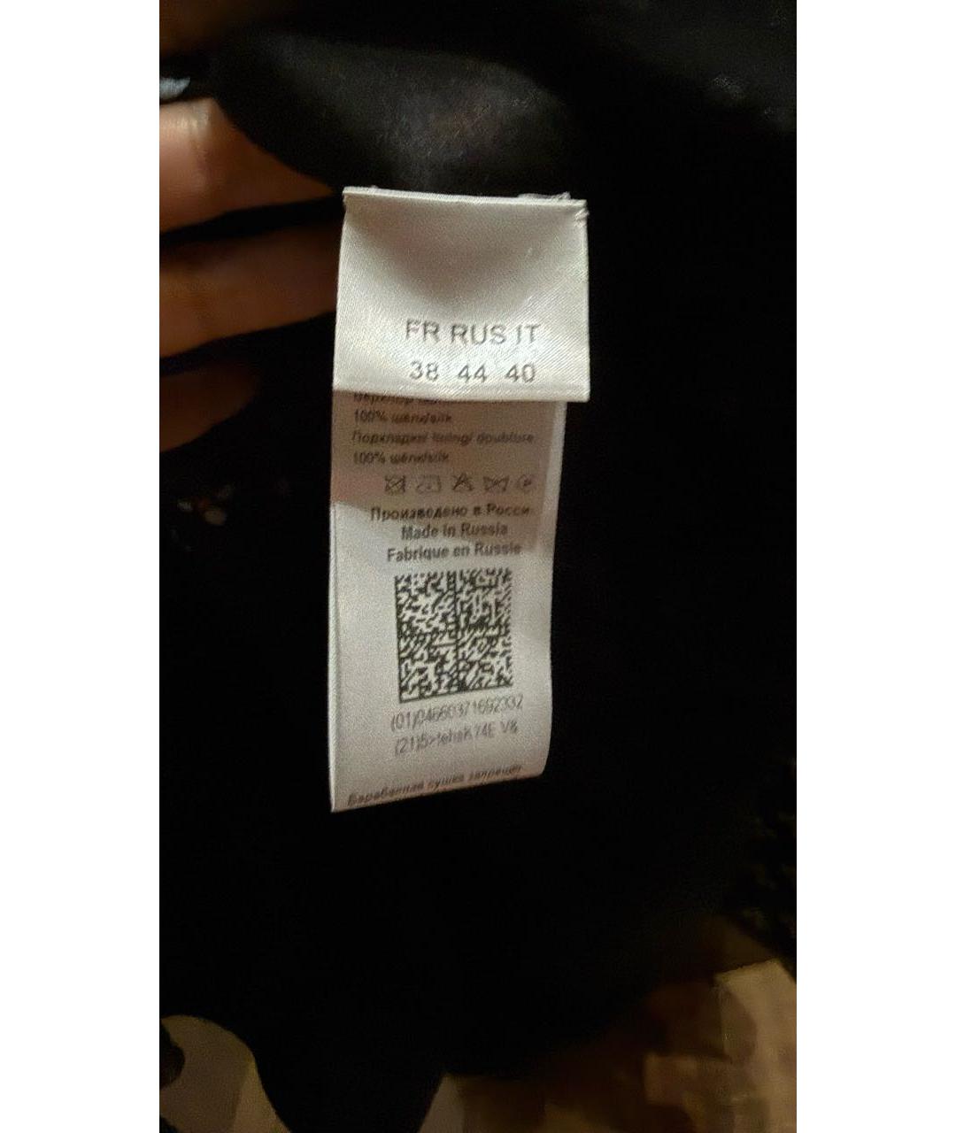 ULYANA SERGEENKO Черное вискозное коктейльное платье, фото 4