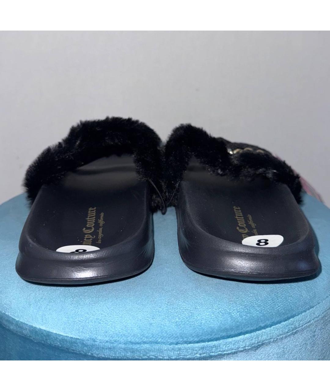 JUICY COUTURE Черные шлепанцы, фото 4