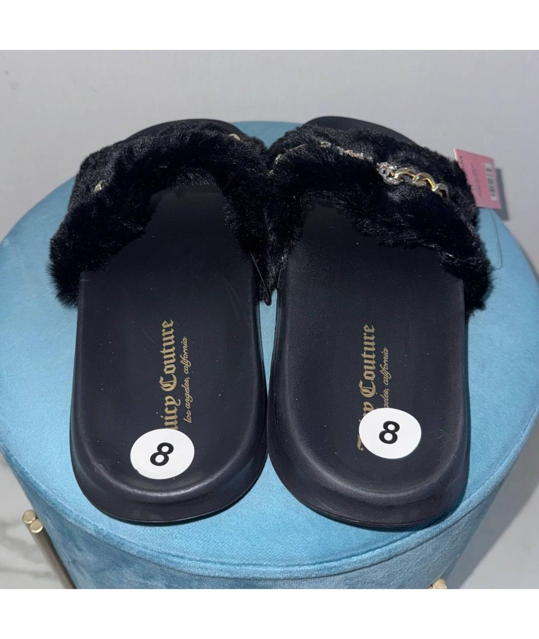 JUICY COUTURE Черные шлепанцы, фото 3