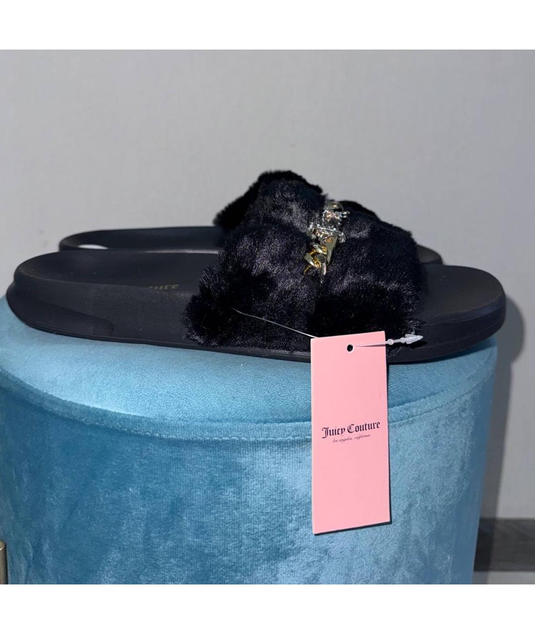 JUICY COUTURE Черные шлепанцы, фото 9