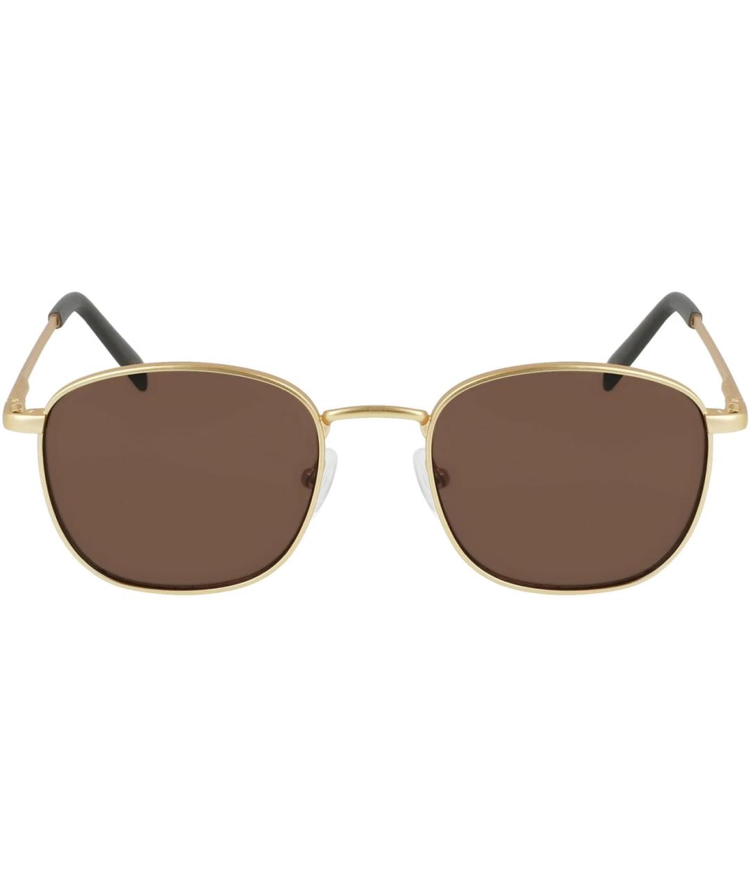 CALVIN KLEIN Золотые металлические солнцезащитные очки, фото 7