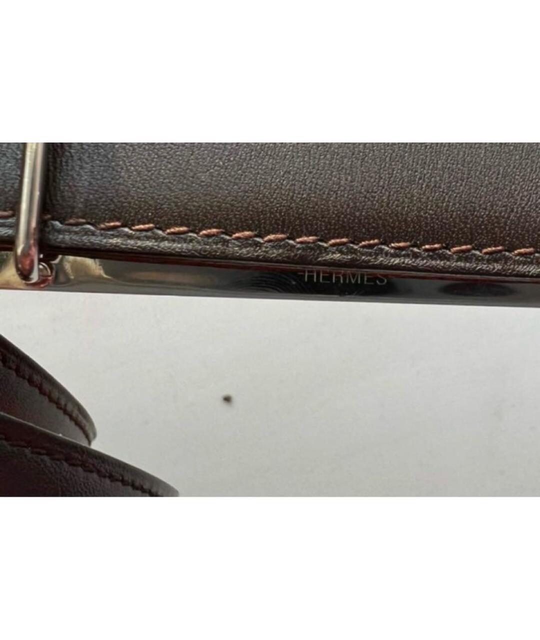 HERMES Оранжевый кожаный ремень, фото 5