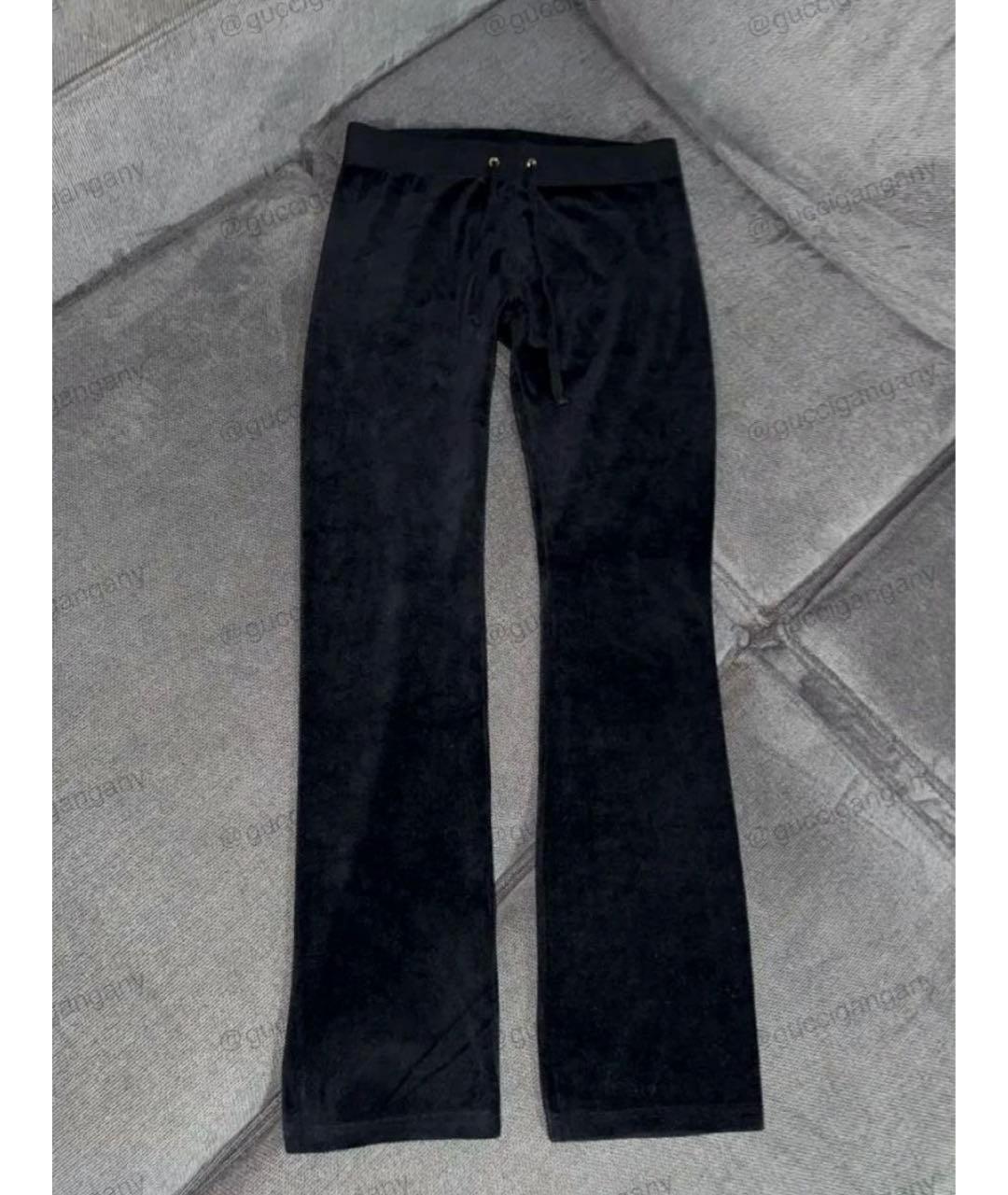 JUICY COUTURE Черный велюровый костюм с брюками, фото 4