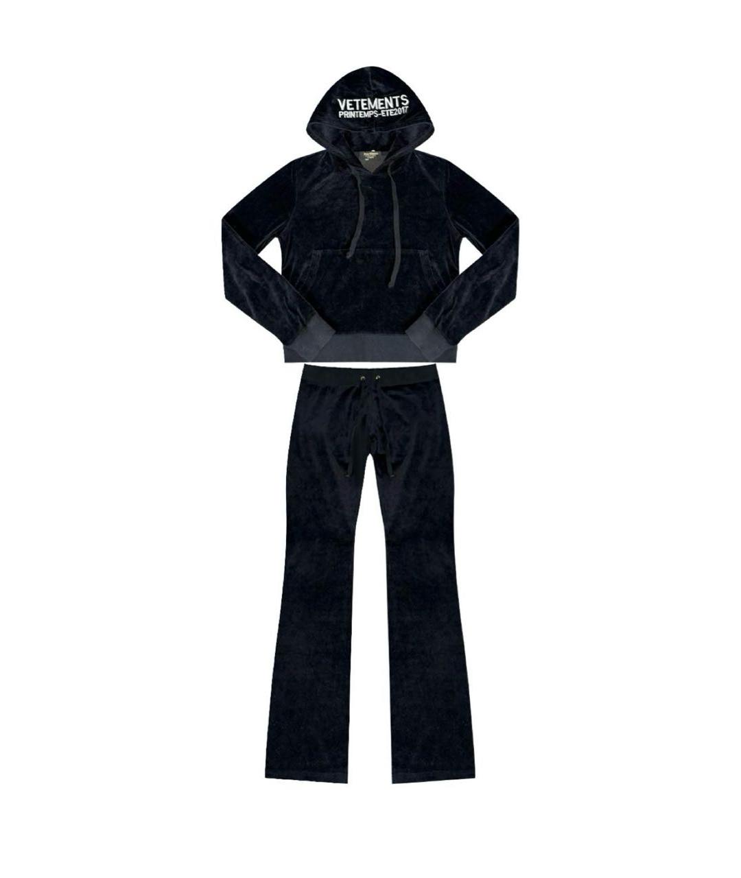 JUICY COUTURE Черный велюровый костюм с брюками, фото 9