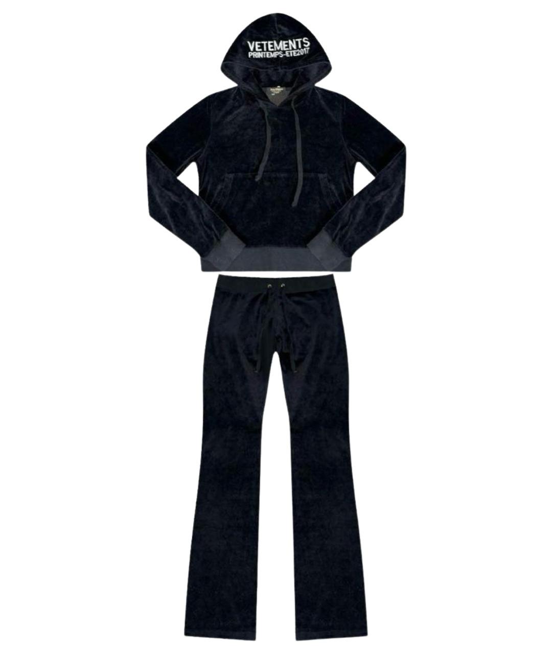 JUICY COUTURE Черный велюровый костюм с брюками, фото 1
