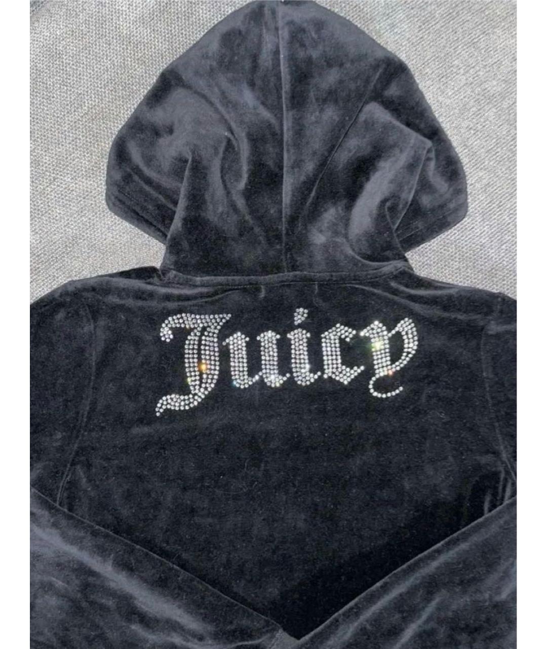 JUICY COUTURE Черный велюровый костюм с брюками, фото 5