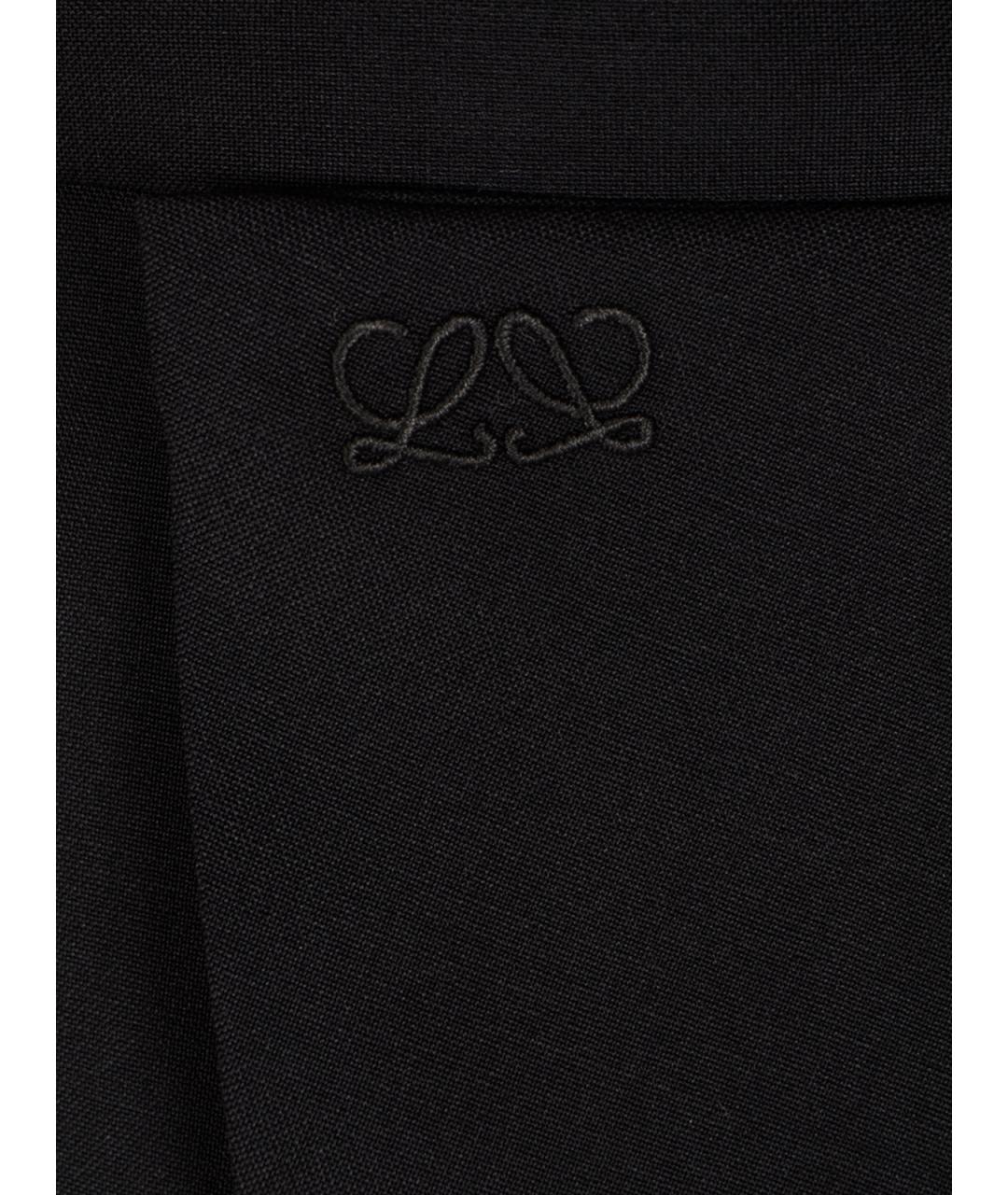 LOEWE Черные прямые брюки, фото 3