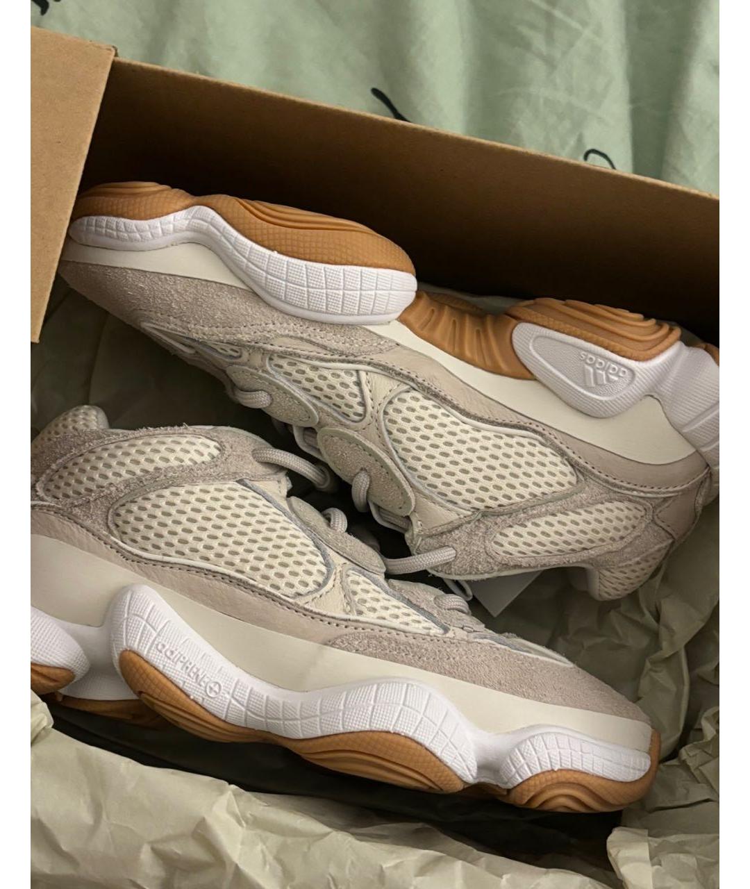 ADIDAS YEEZY Бежевые низкие кроссовки / кеды, фото 2