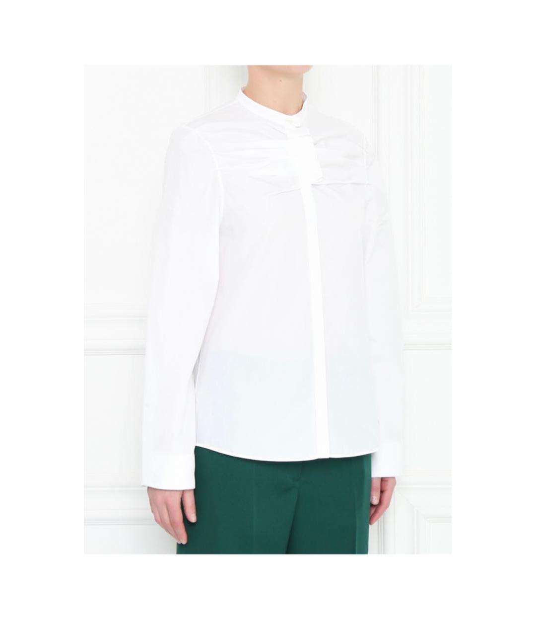 JIL SANDER Белая хлопковая блузы, фото 7
