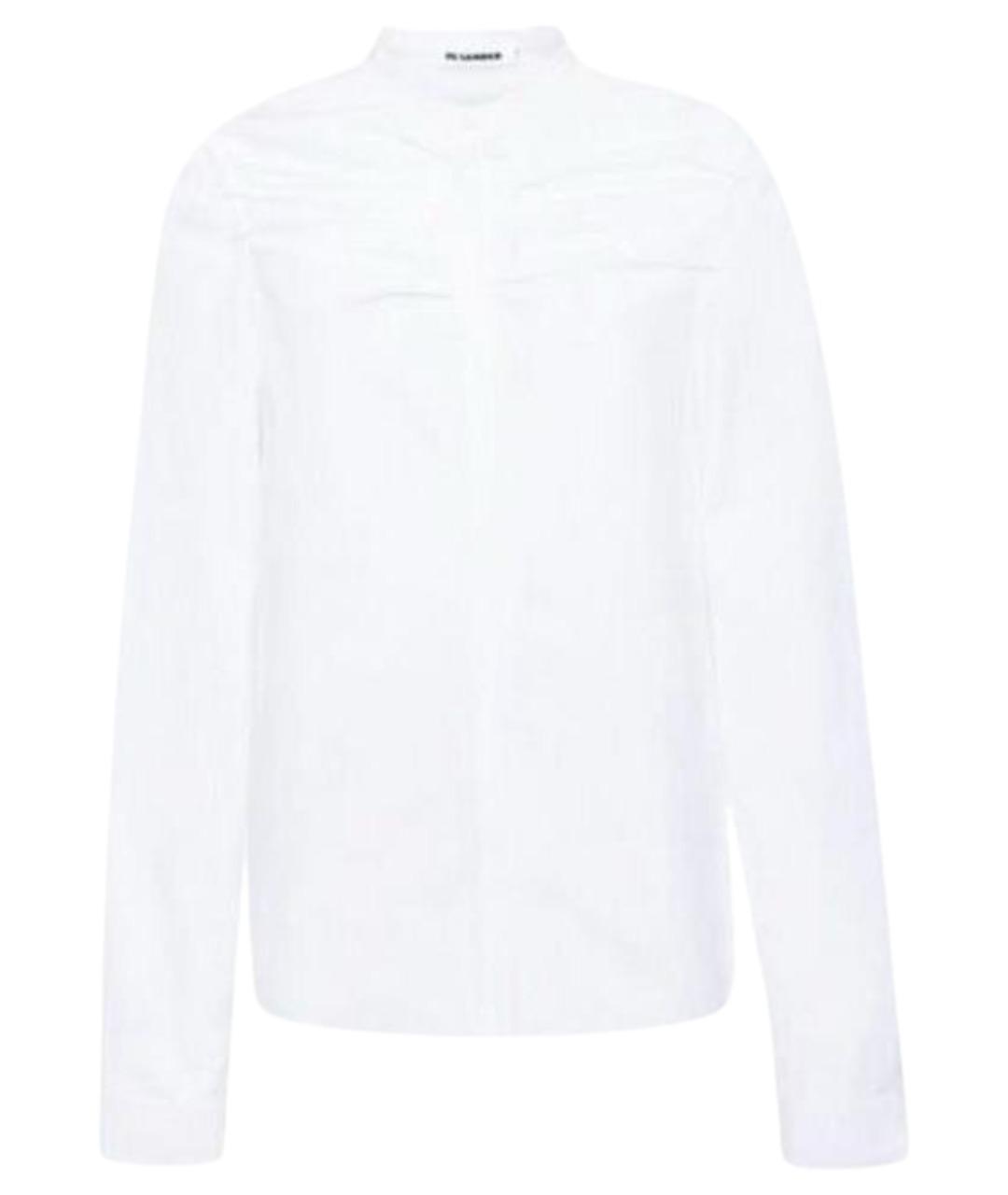 JIL SANDER Белая хлопковая блузы, фото 1