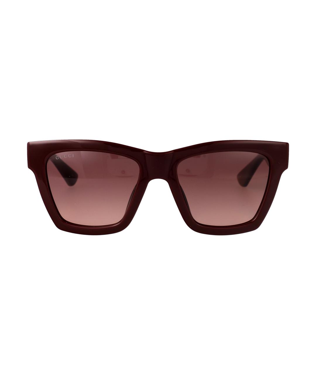 GUCCI Бордовые солнцезащитные очки, фото 1