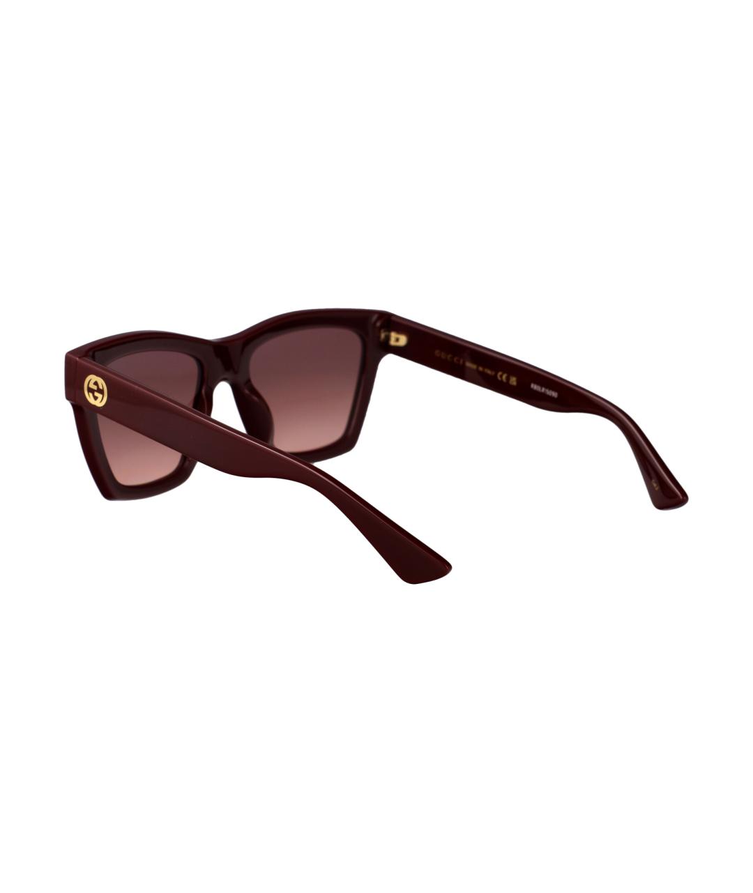 GUCCI Бордовые солнцезащитные очки, фото 4