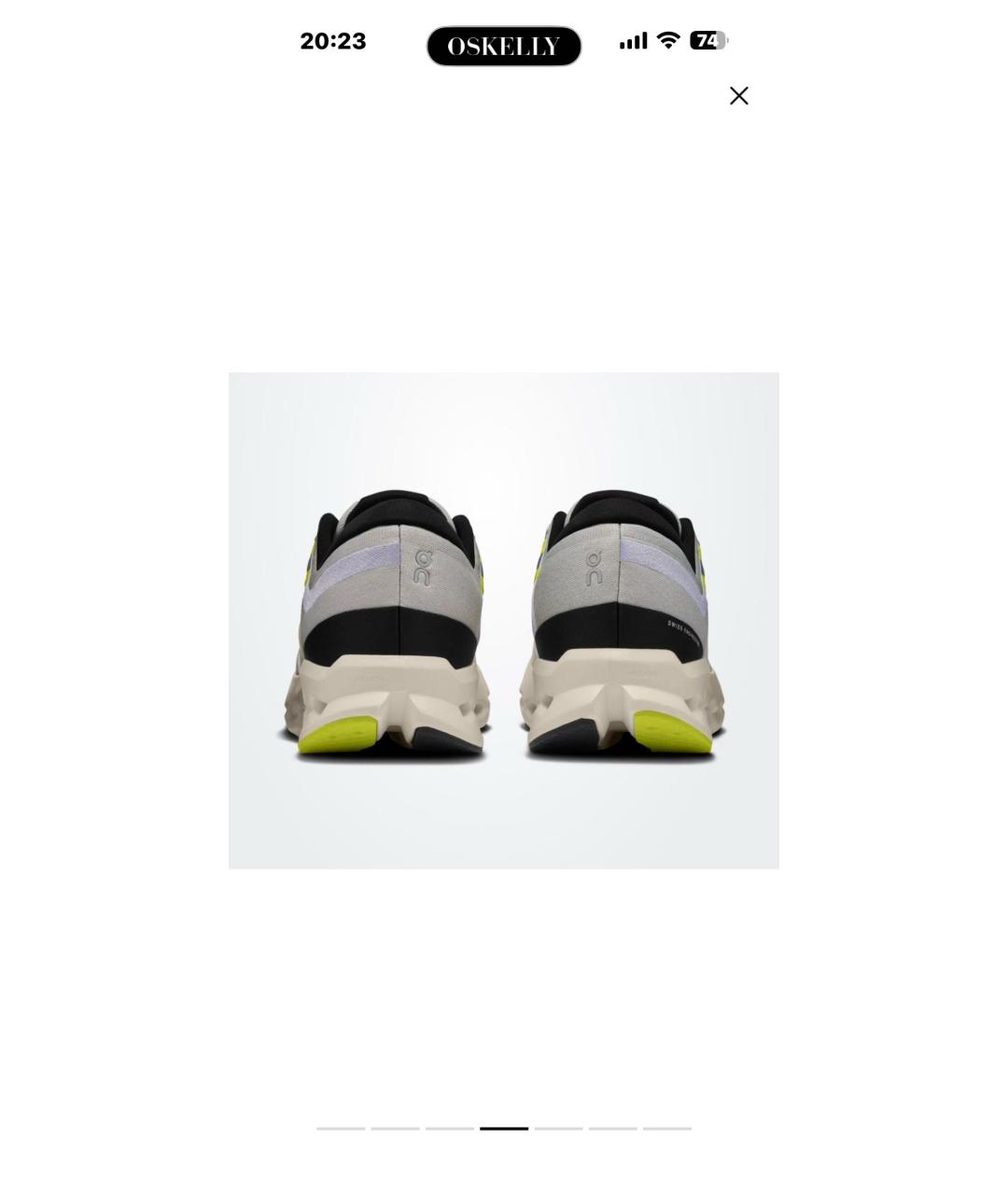 ON Серые текстильные низкие кроссовки / кеды, фото 4