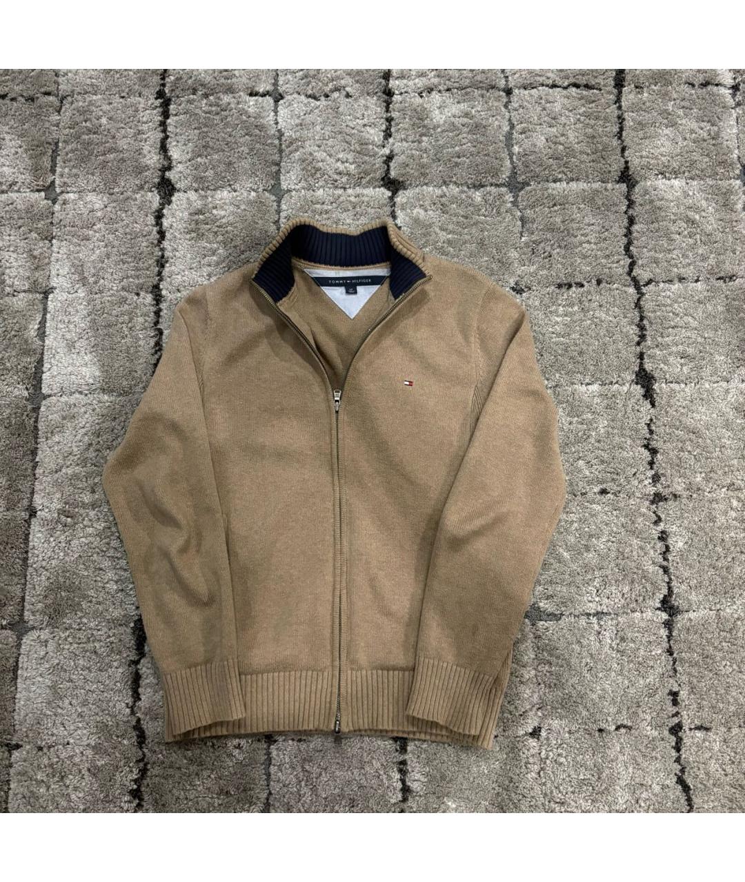 TOMMY HILFIGER Бежевый хлопковый кардиган, фото 5