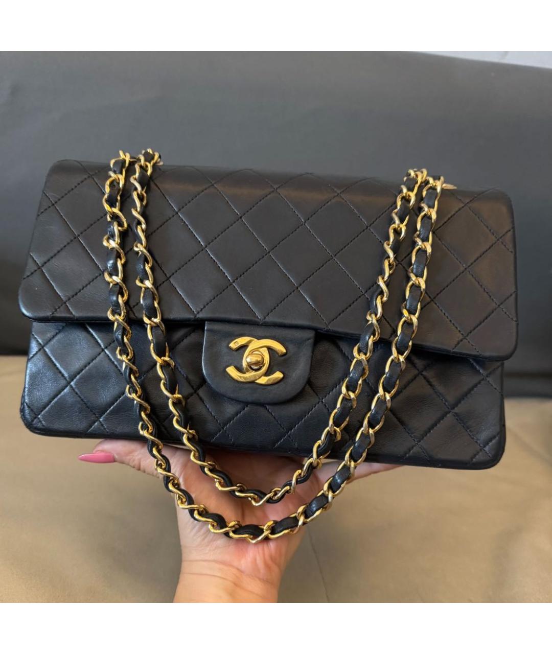 CHANEL Черная кожаная сумка через плечо, фото 4