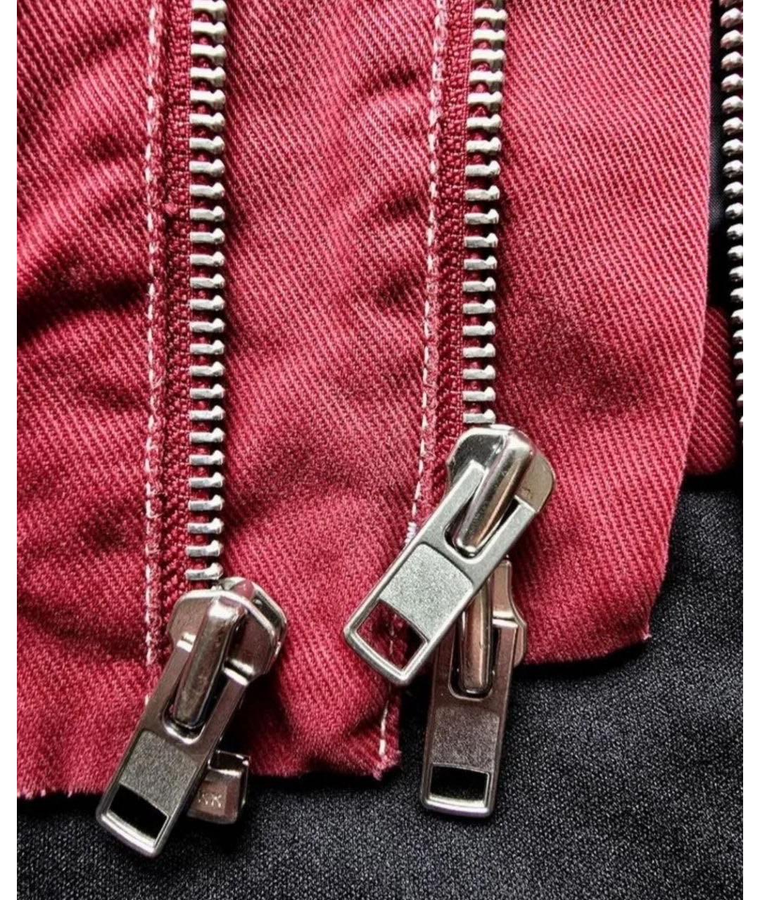 SUPREME Бордовая деним куртка, фото 3