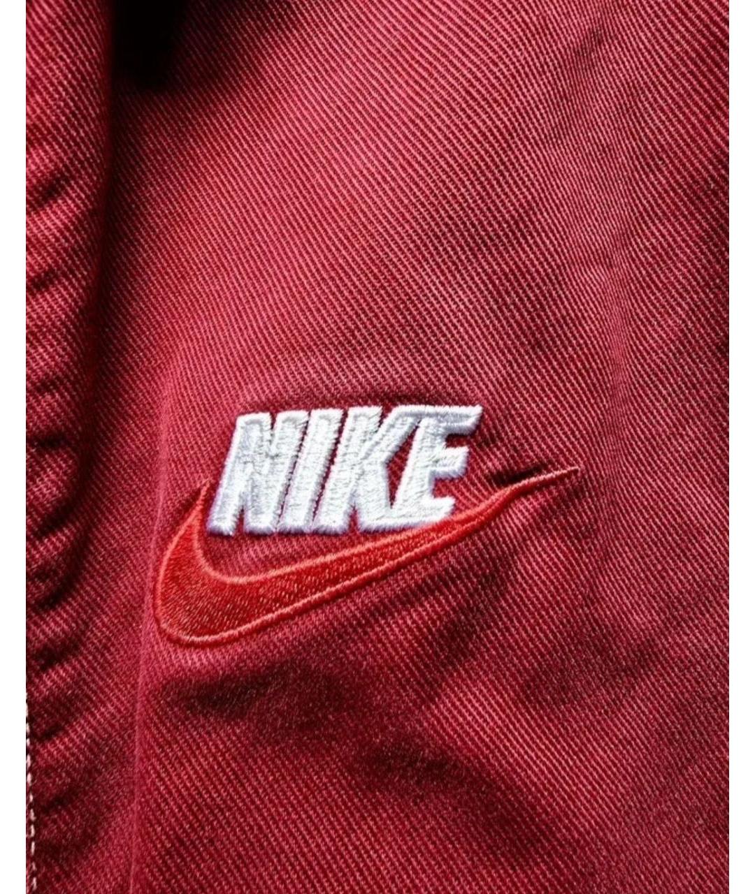 SUPREME Бордовая деним куртка, фото 4